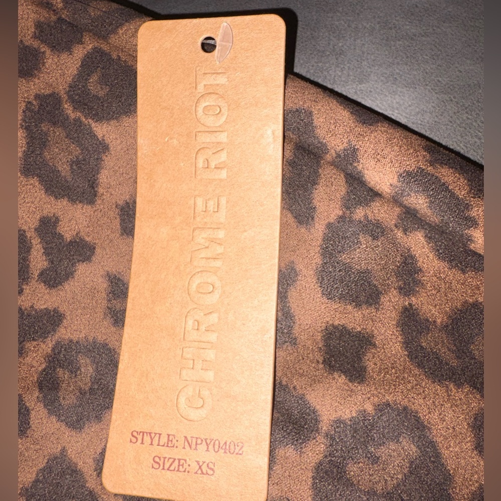 Leopard Print Shaping Skirt Super Soft Stretch Brown Black Lined size XS - Picture 7 of 7